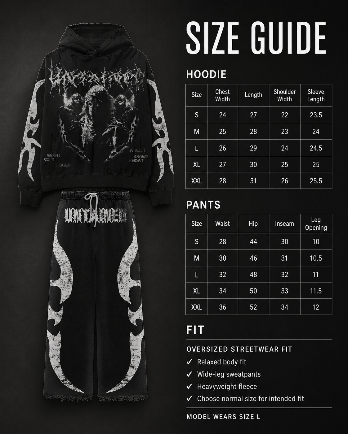 UNTAINED Reaper 2 Tracksuit Set — Hoodie + Sweatpants (Preorder)