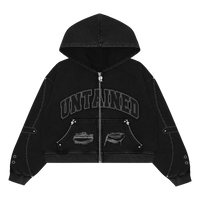 UNTAINED ZIP-UP HOODIE - DECHIRE