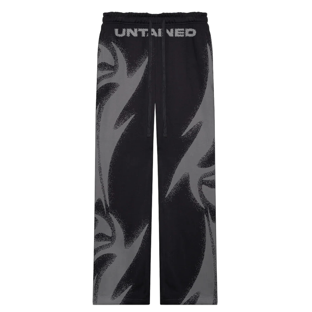 UNTAINED BLACK PANTS - FLAMME