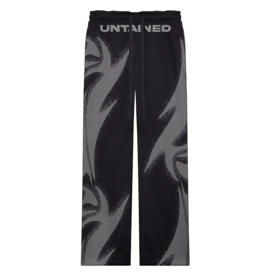 UNTAINED BLACK PANTS - FLAMME