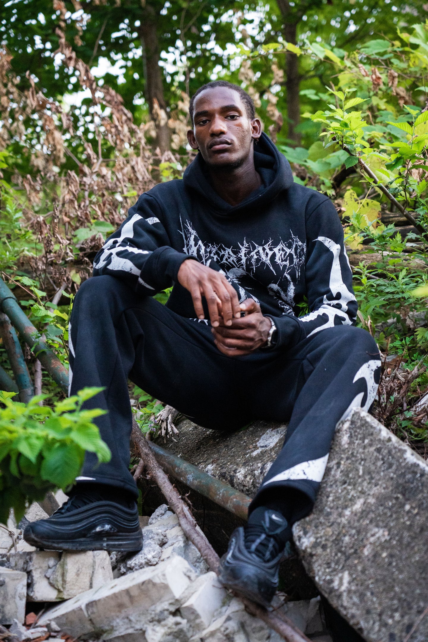 UNTAINED Reaper 2 Hoodie — Distressed Black