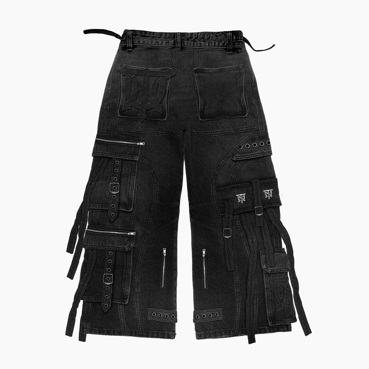 UNTAINED Ghost Ops cargo pants, flat lay, back view