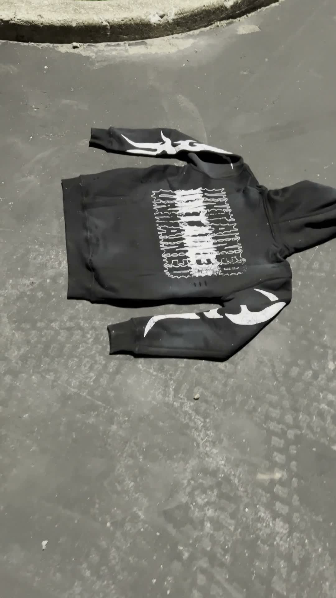 Reaper hoodie and sweatpants on body